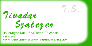 tivadar szalczer business card